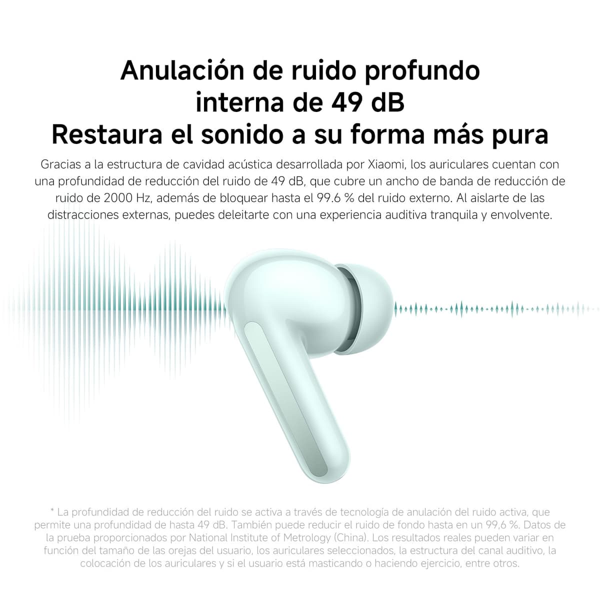 XIAOMI Redmi Buds 6 - Auriculares inalámbrico, cancelación de Ruido, Ligero, 10 Horas de autonomía y 42 Horas con el Estuche de Carga, Bluetooth, Negro (Versión ES) — view 5