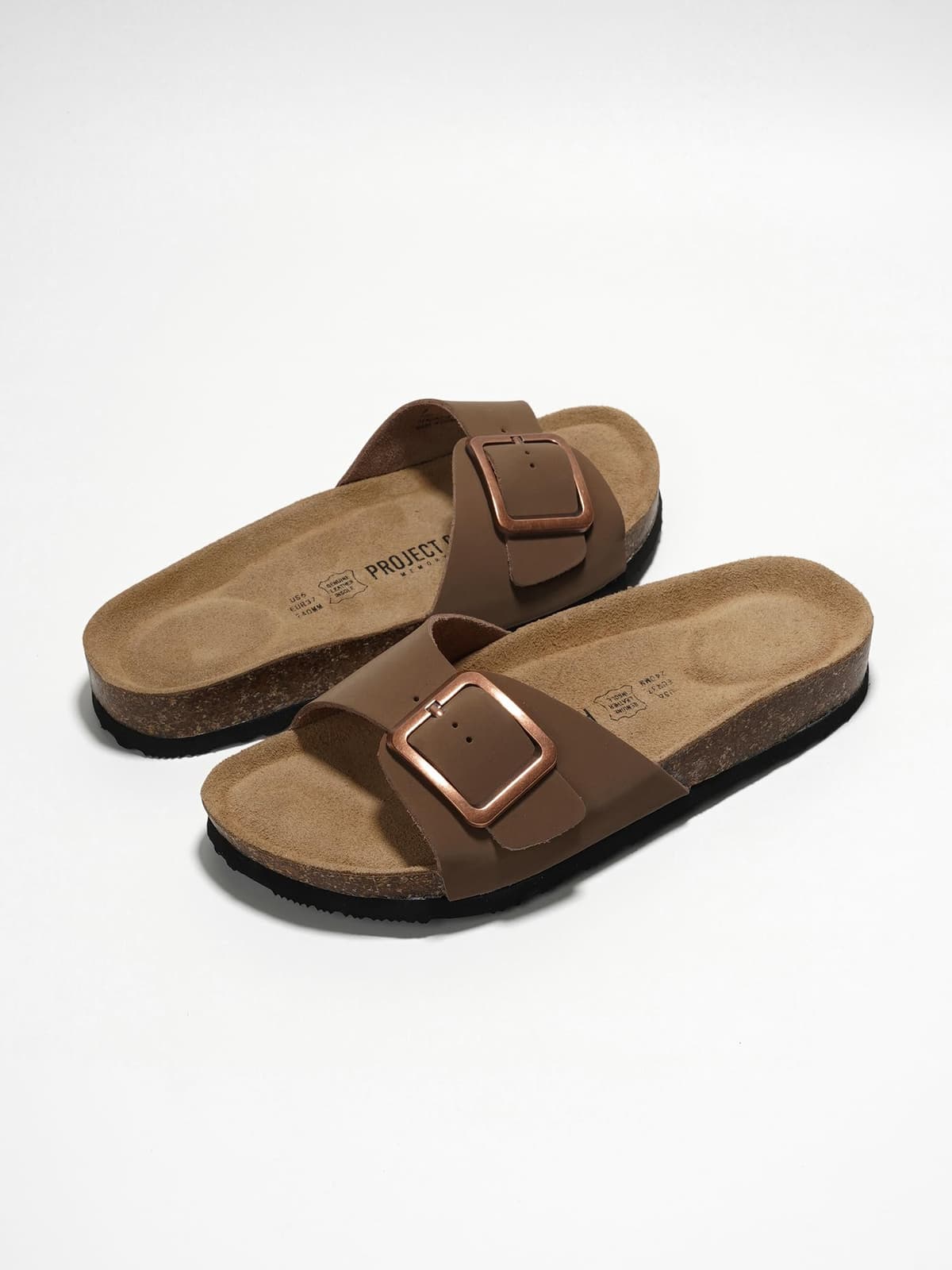 Project Cloud 100% Genuine Leather Sandals Women Dressy Beach Essentials Slides for Women Footwear - Lightweight with Memory Foam Insole Sandals for Women 2026 - Womens Slides — view 9