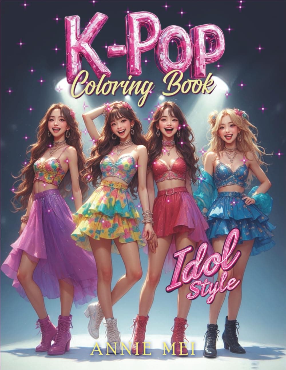K-Pop Coloring Book Idol Style: Stage Fashion & Behind-the-Scenes Moments | Perfect Gift for K-Pop Fans! Jumbo 50 Pages of Music, Dance, Group Poses, Fandom & Detailed Anime Coloring Fun for All Ages