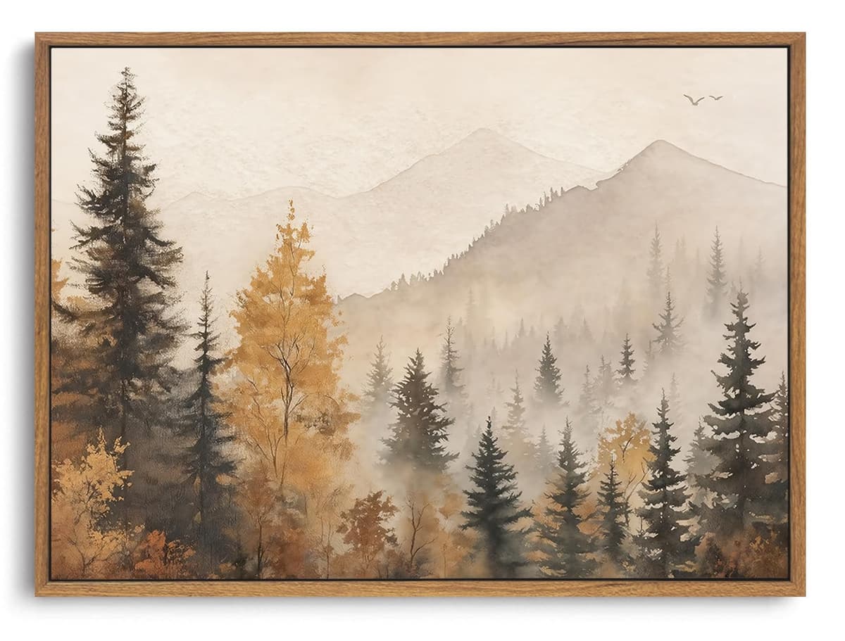 OIQArtOIQ Framed Canvas Wall Art,Vintage Decor,Landscape Nature Country Wildflower Paintings Farmhouse Pictures Modern Artwork Rustic Fall Flower Prints Cottagecore Office Living Room Bedroom Bathroom — view 40