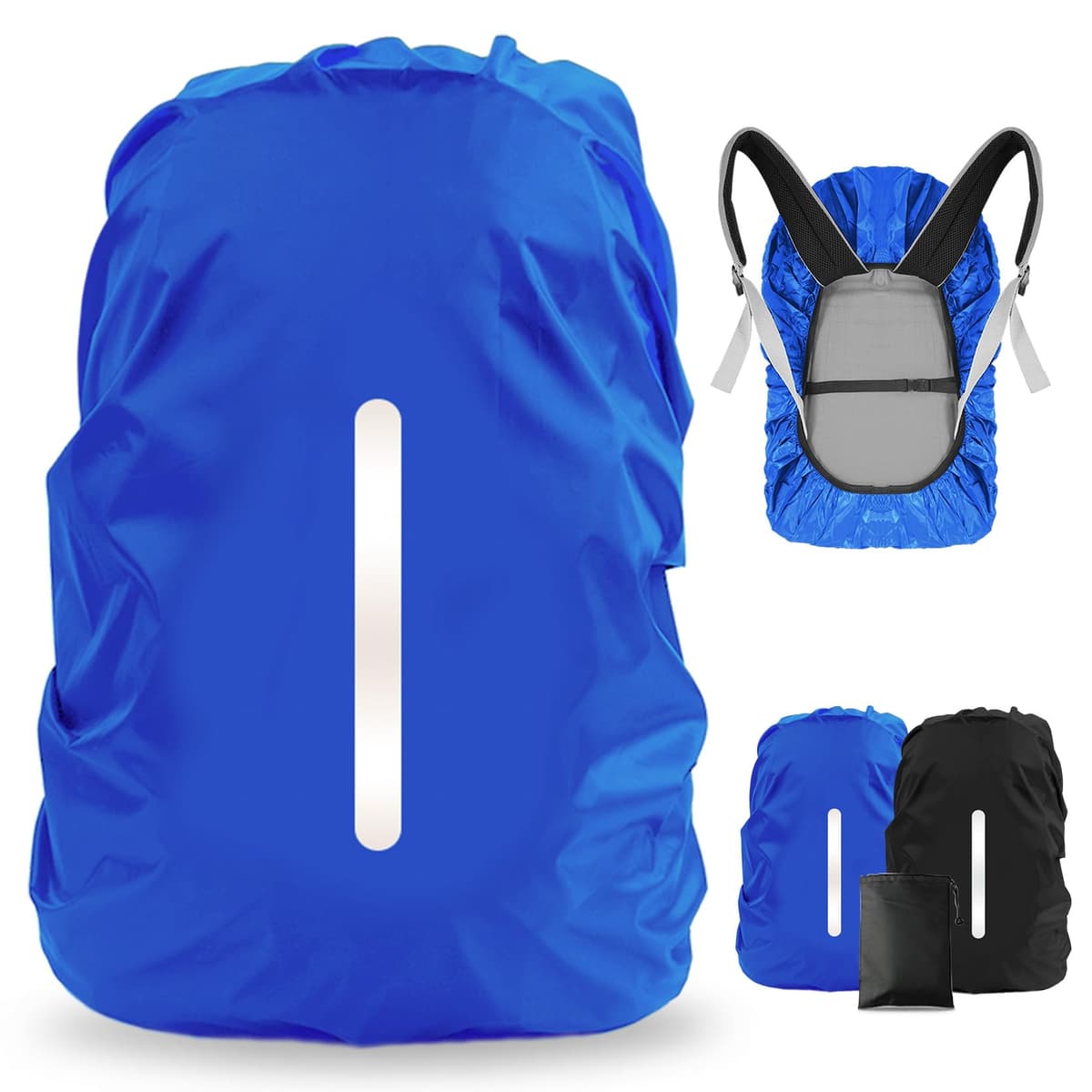 LAMA 2pcs Funda Impermeable para la Lluvia para Mochila, Protector Reflectante a Prueba de Lluvia para Antipolvo y Antirrobo S 18L-25L — view 15