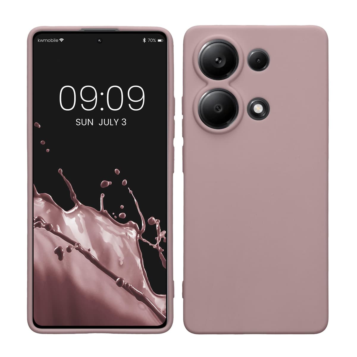 kwmobile Carcasa Compatible con Xiaomi Redmi Note 14 Pro 5G / Poco X7 Funda - Funda Ultrafina de TPU con Bordes elevados - Lavanda Metalizado — view 275