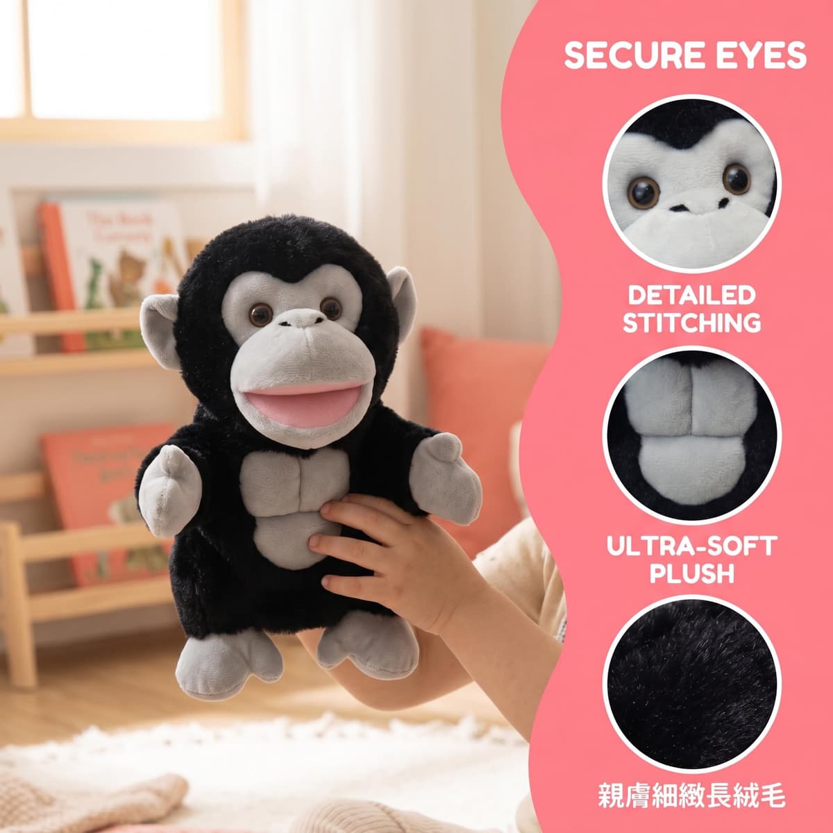 LOMTRATS 2026 Marionetas de Mano de Animales con Boca Abierta móvil para niños, Lobo, león, etc Contar Historias, enseñar, Preescolar, Regalos de cumpleaños — view 4