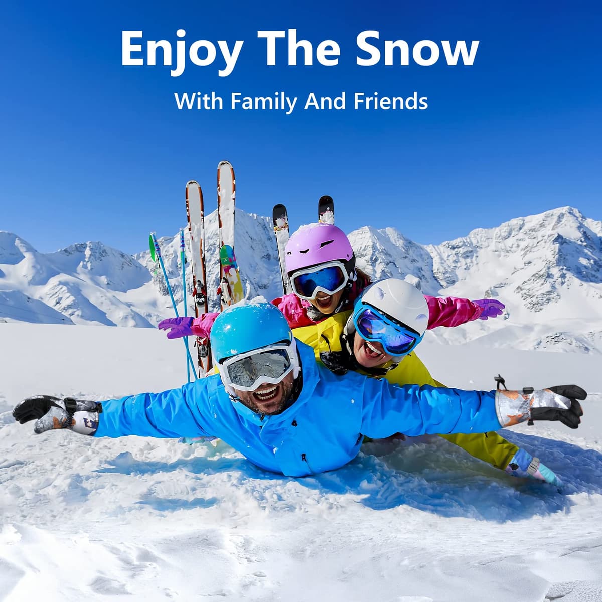 Ski Gloves, Warmest Waterproof and Breathable Snow Gloves for Cold Weather, Fits Both Men & Women,for Parent Child Outdoor — view 4