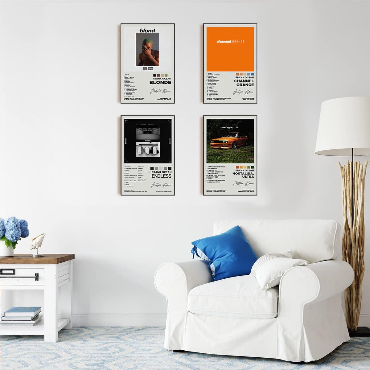 Frank Ocean Signed Limited Album Cover Posters - Canvas Wall Art HD Prints Set of 4 for Teen and Girls Dorm Decor - 8x12 inch Unframed — view 6