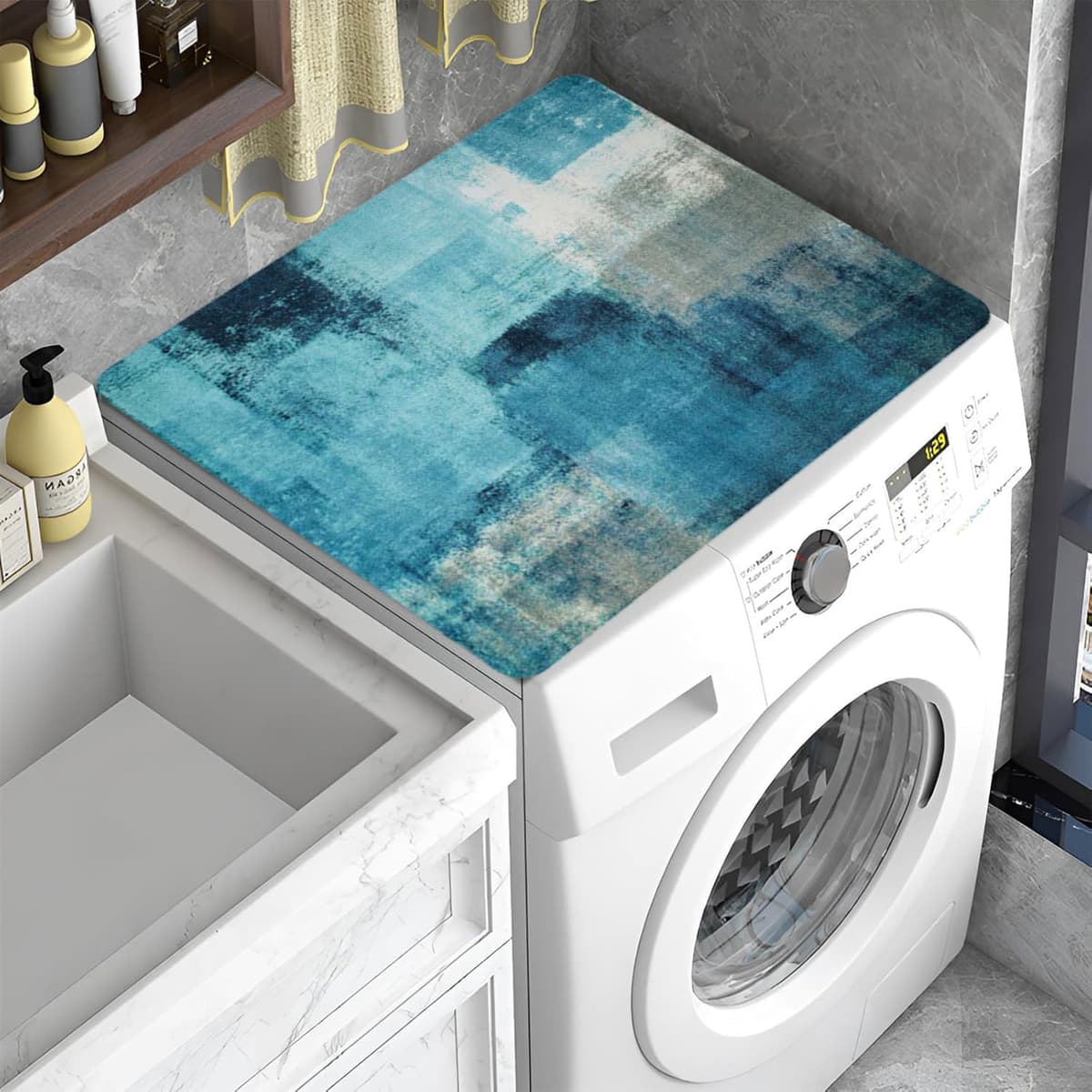 YeahBoom Cubierta Superior para Lavadora y Secadora,60 x 60 cm Cubierta para Lavadora,Funda para Lavadora,Funda Antipolvo para Lavadoras,Secadoras,Cocinas,Autocaravanas,Baños — view 13