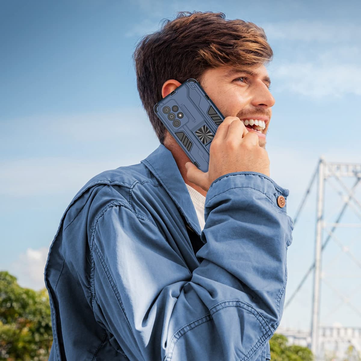 Funda para CMF Phone 2 Pro, Carcasa Antigolpes con Soporte anular metálico, Case Protectora de Grado Militar, Negro — view 959
