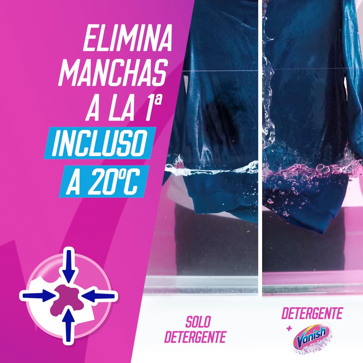 Vanish Oxi Action Multipoder - Quitamanchas multibeneficio para la ropa, En Polvo, Sin Lejía 400gr, El emabalaje puede variar — view 4