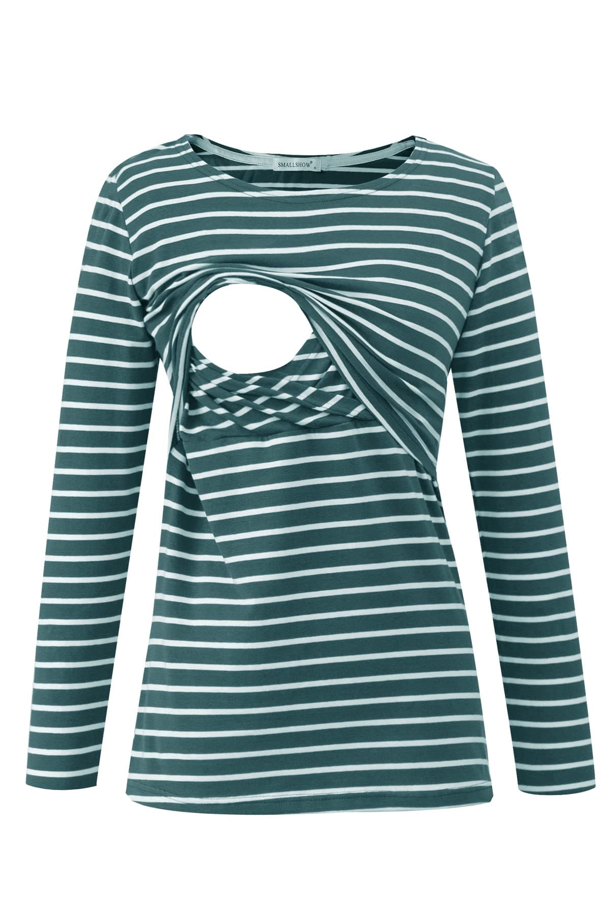 Smallshow Women's Long Sleeve Breastfeeding Top Maternity Nursing T-Shirt Pregnancy Clothes — view 5
