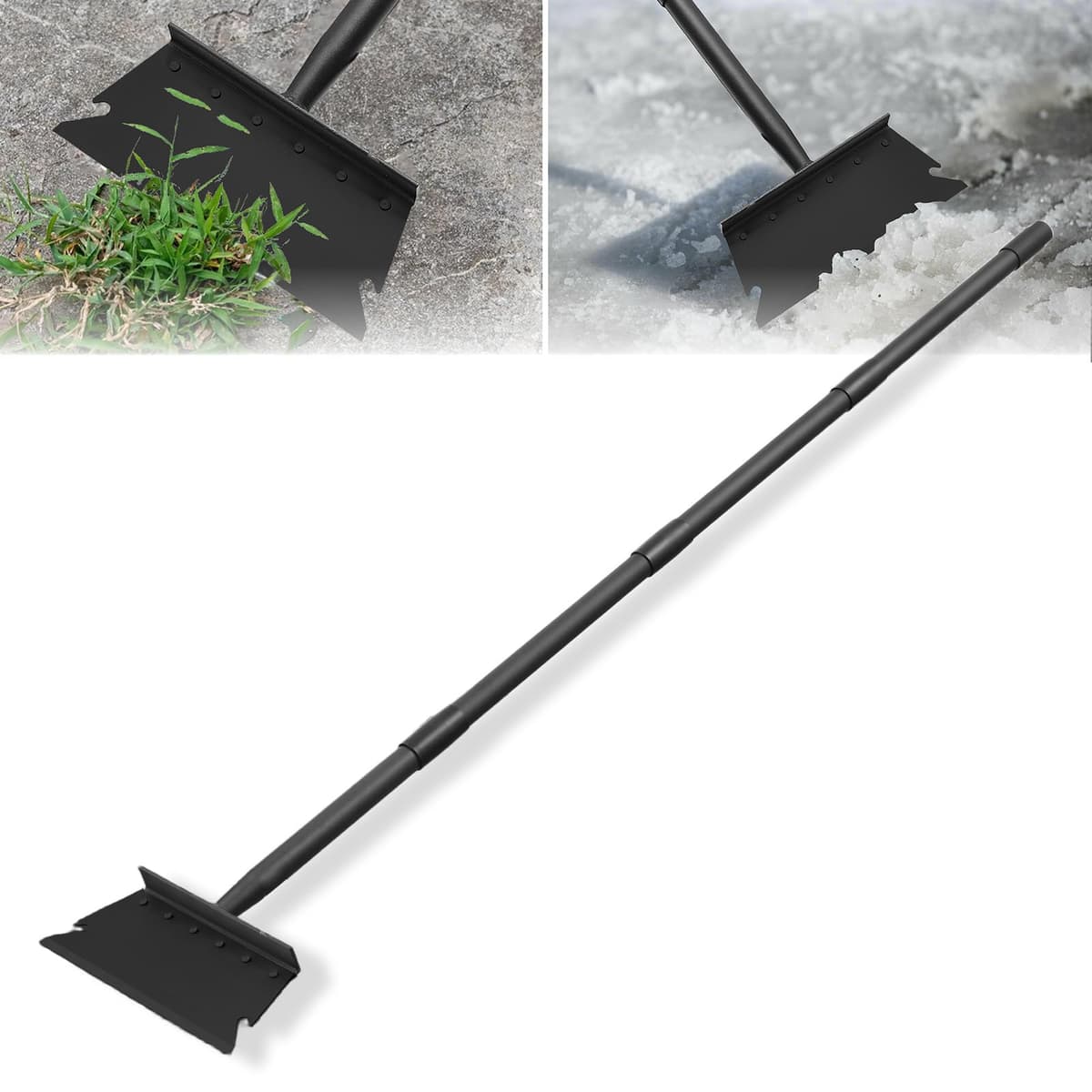 Pala de Jardín Multifuncional con Largo Mango 148 cm, Pala Plana de Acero raspador de jardín para Malas Hierbas y Musgo, Pala de Limpieza de JardíN para Plantas, Palear Nieve, Limpiar Granjas — view 8