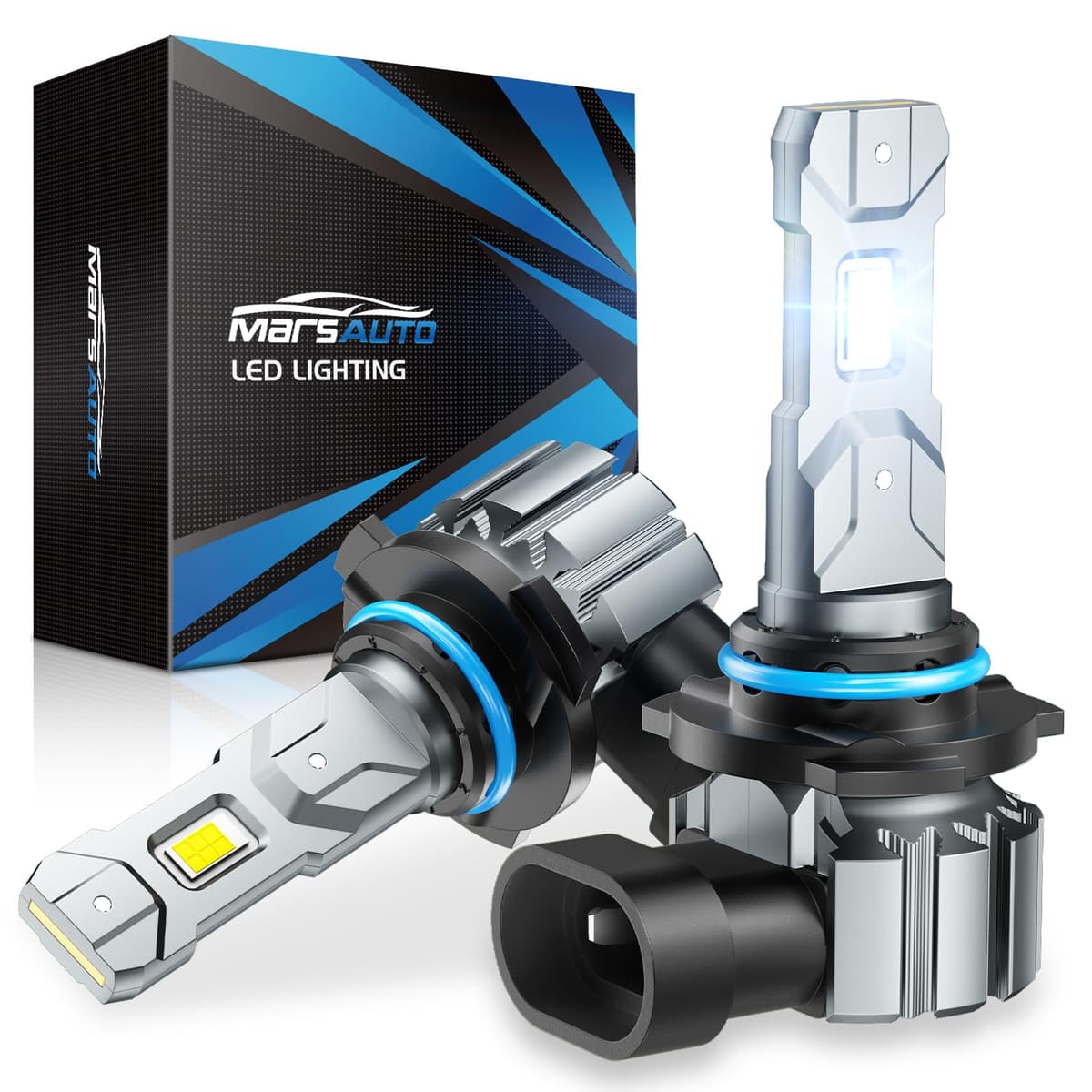 Marsauto 9005 LED Headlight Bulbs, 900% Super Bright, Real 1:1 Design 9005 HB3 LED Bulb, 6000K Cool White Halogen Replacement, 3min Plug and Play IP68, Pack of 2