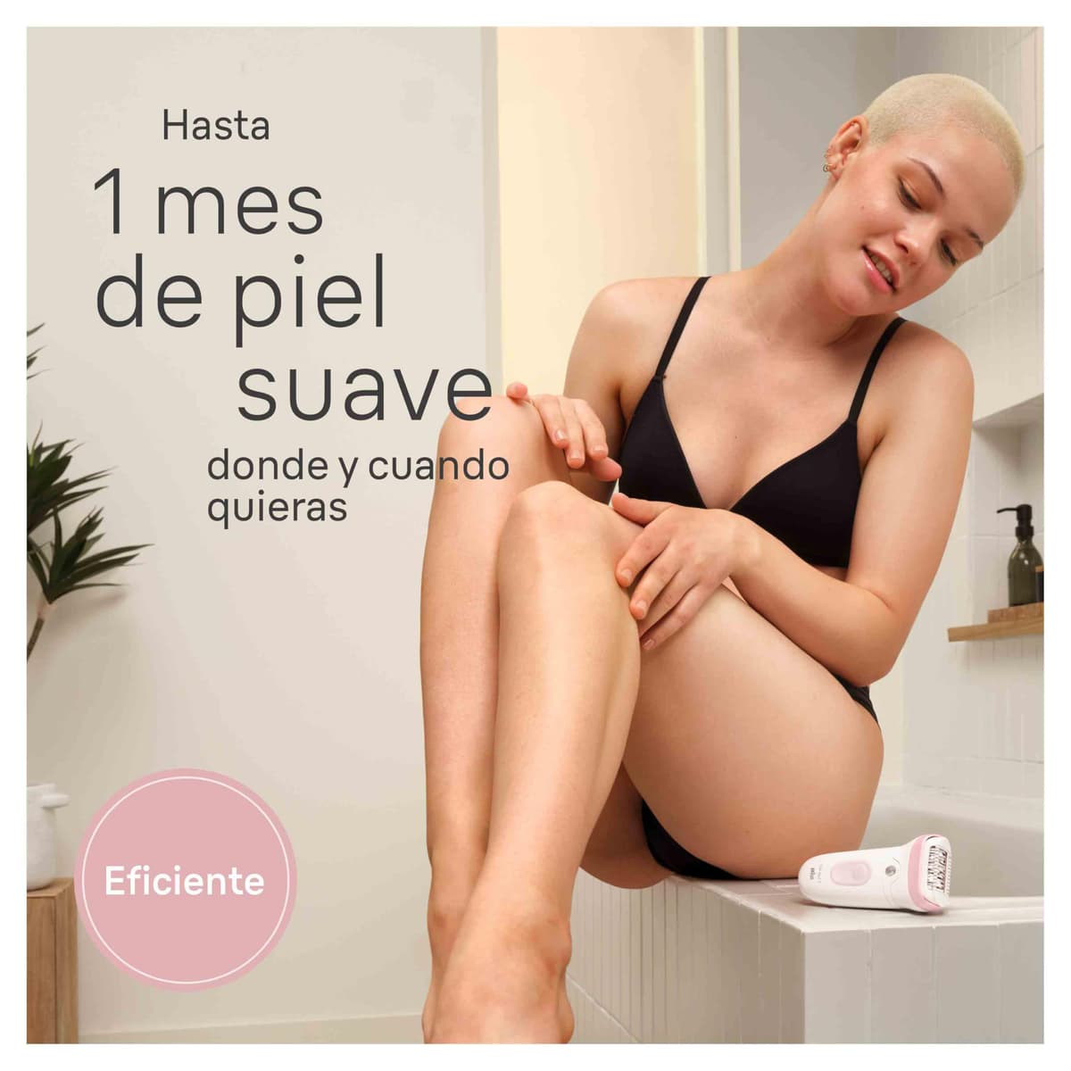 Braun Silk-épil 7, Depiladora Eléctrica Mujer para Una Eliminación del Vello Fácil, Resistente al Agua, con Cabezal de Rasuradora, Piel Suave Duradera, 7-030, Blanco/Flamenco — view 3