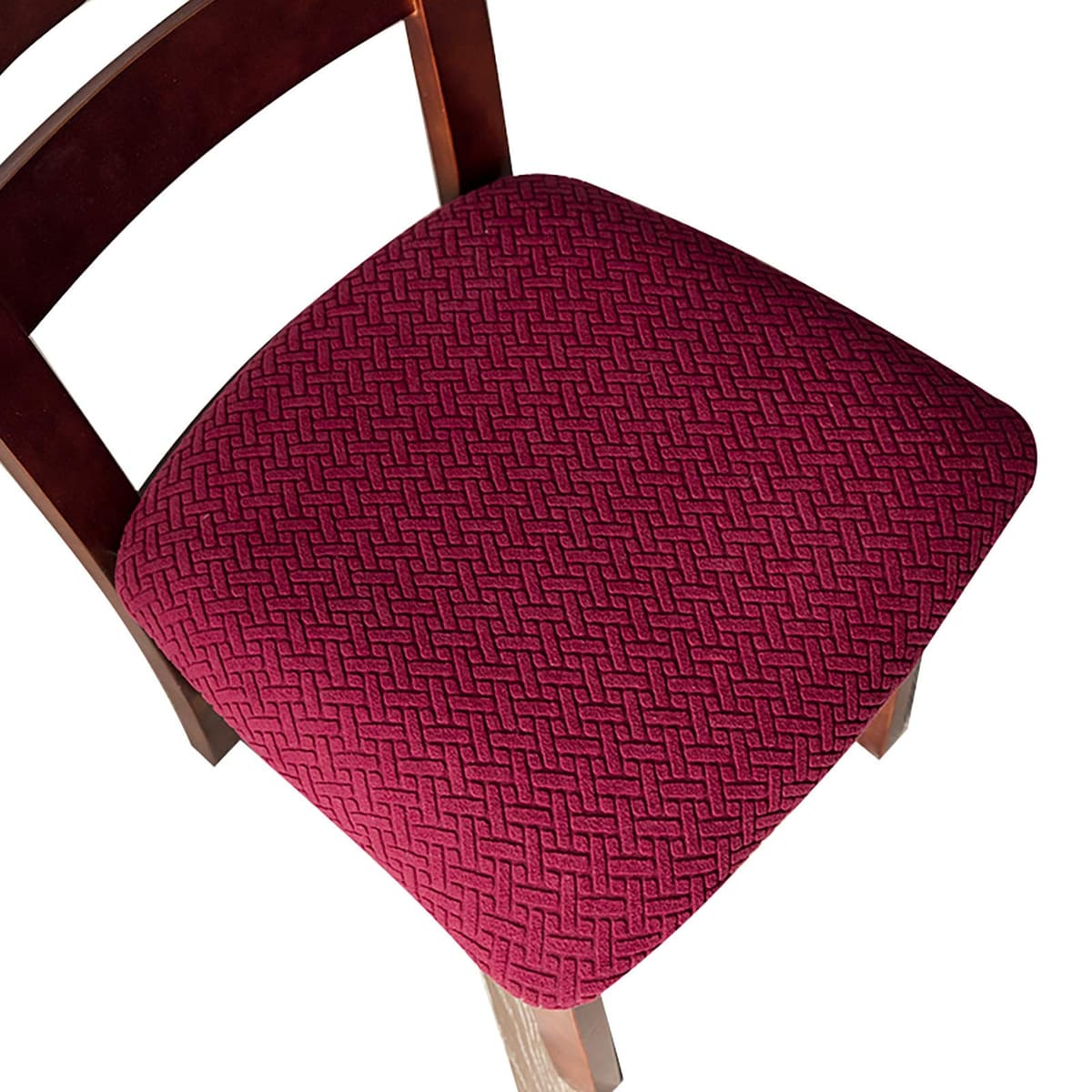 Genina Seat Covers for Dining Room Chair Seat Slipcovers Kitchen Chair Covers (Taupe, 4 Pcs) — view 8