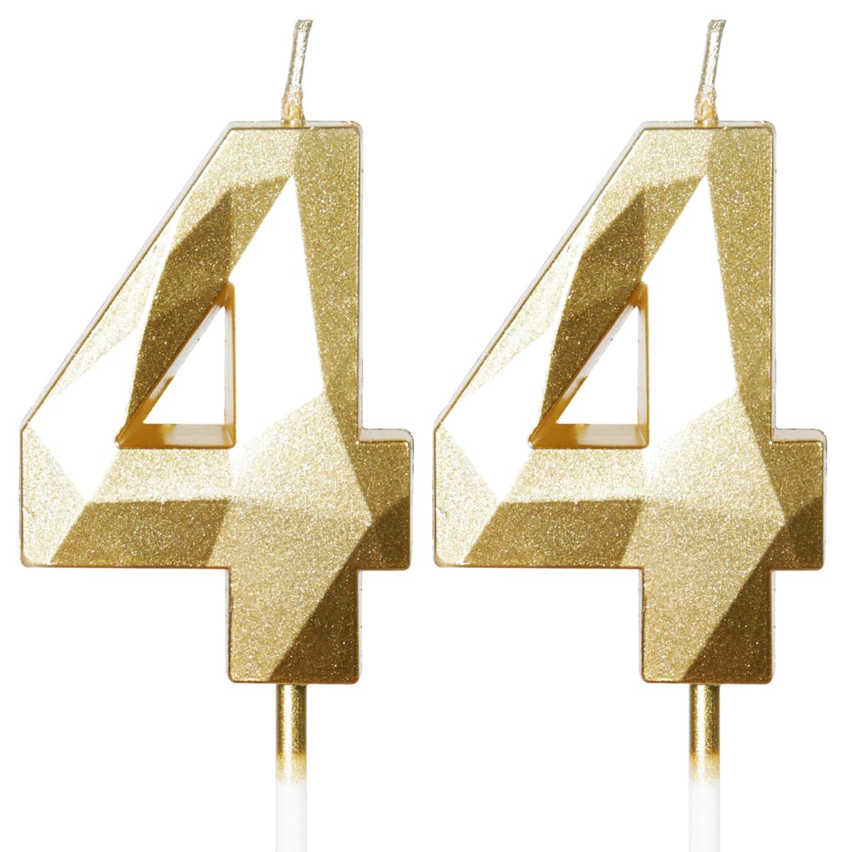 Yiran 50th Birthday Candles, Gold Number 50 Happy Birthday Candles, Cake Topper Decorations for Birthday Party, Wedding Anniversary Celebration Supply — view 170