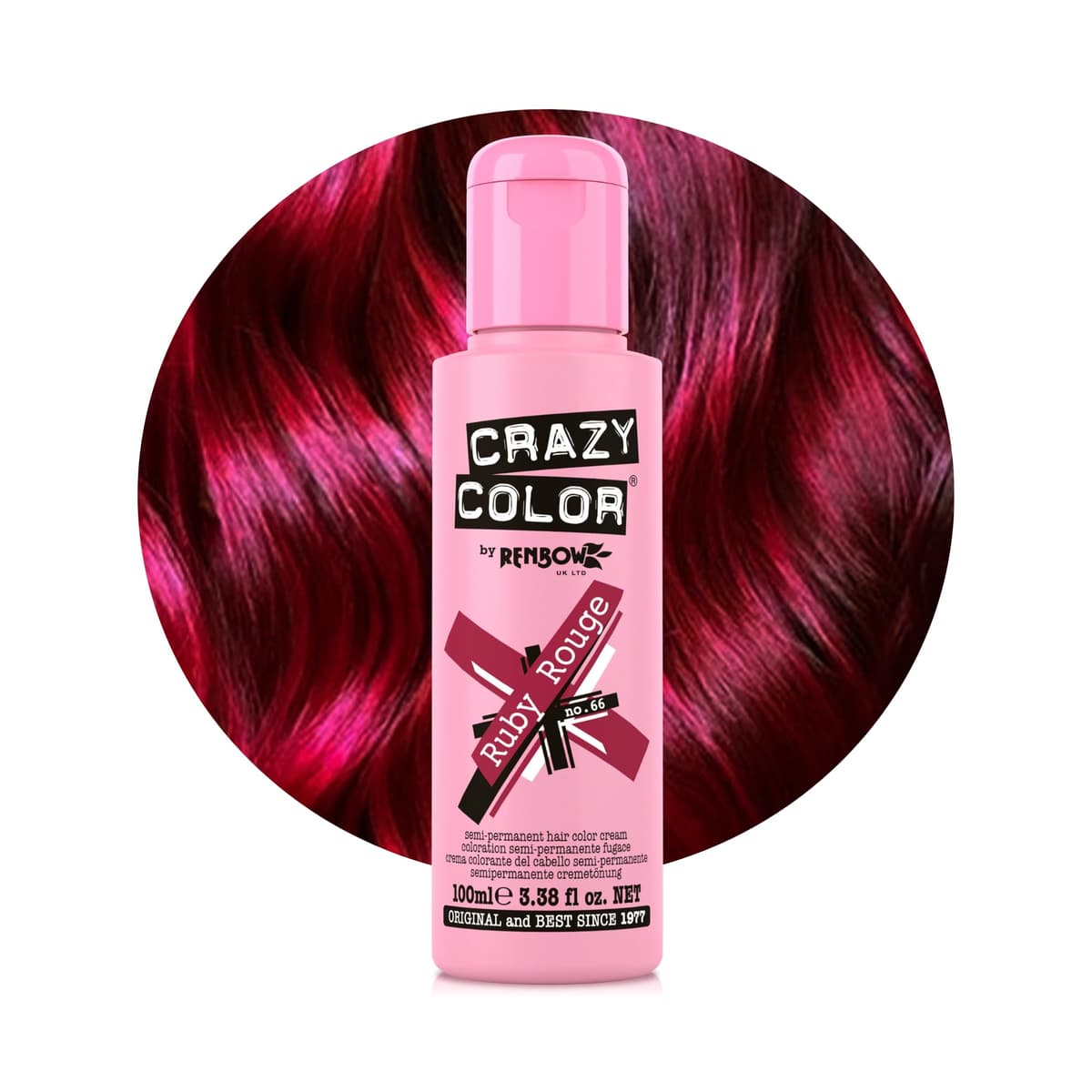 Crazy Color Vibrant Candy Floss Semi-Permanent Hair Dye. Highly Pigmented Pastel Pink Conditioning & Oil Nourishing Vegan Formula | No Bleach or Ammonia | 100ml — view 33