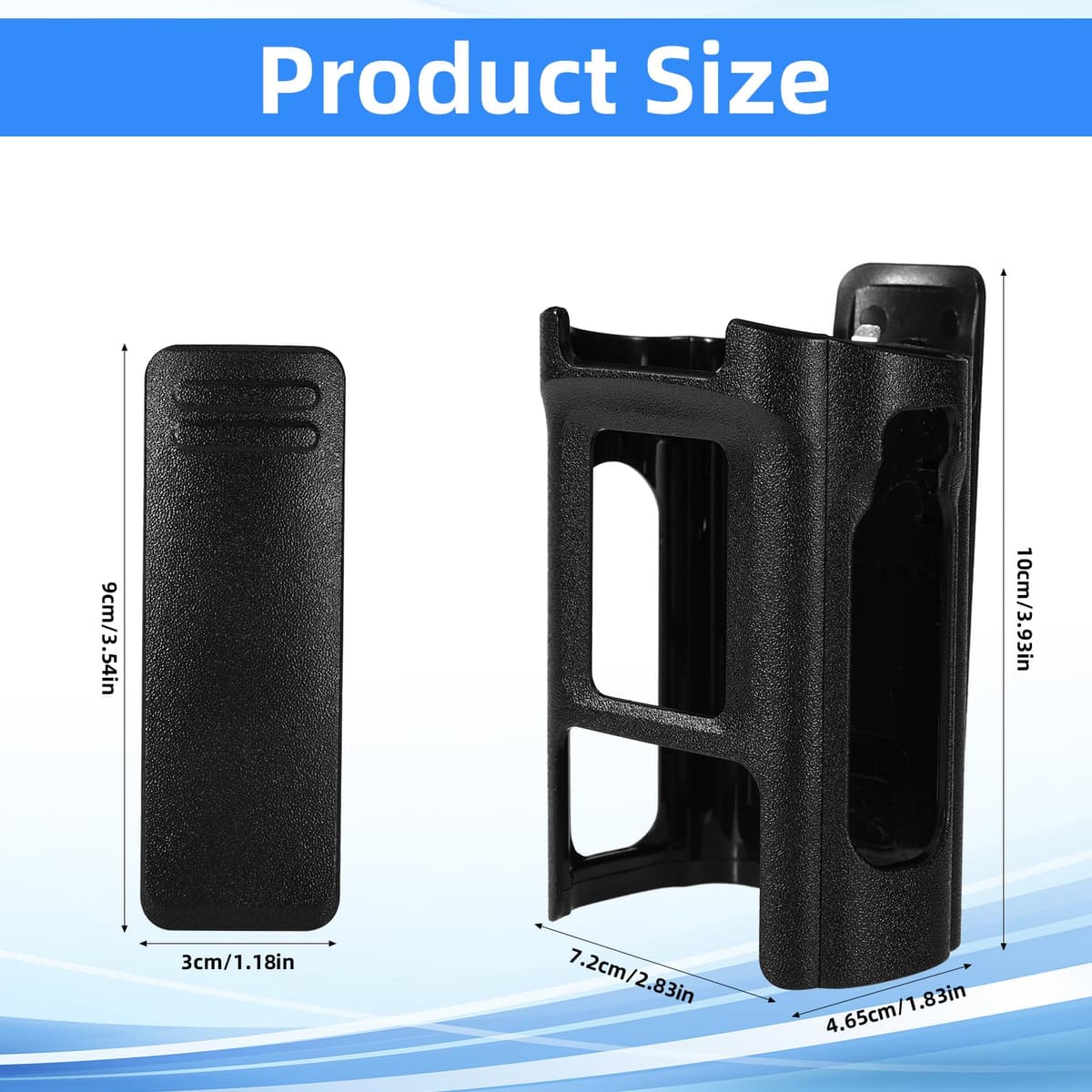 Radio Holster Case for Baofeng DM32/UV32, Walkie Talkie Belt Holder with Clip Duty Belt Accessories for Outdoor Camping Travel Storage — view 2
