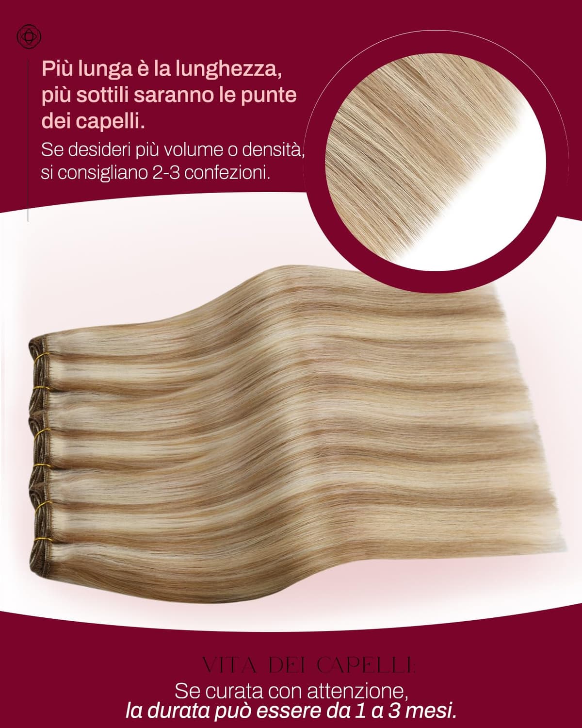 Moresoo Weft Hair Extensions Real Human Hair Medium Brown Highlighted Platinum Blonde Sew in Human Hair Extensions Brown to Blonde Full Head Remy Straight 18 Inch 100g/Pack #P6/60 — view 3