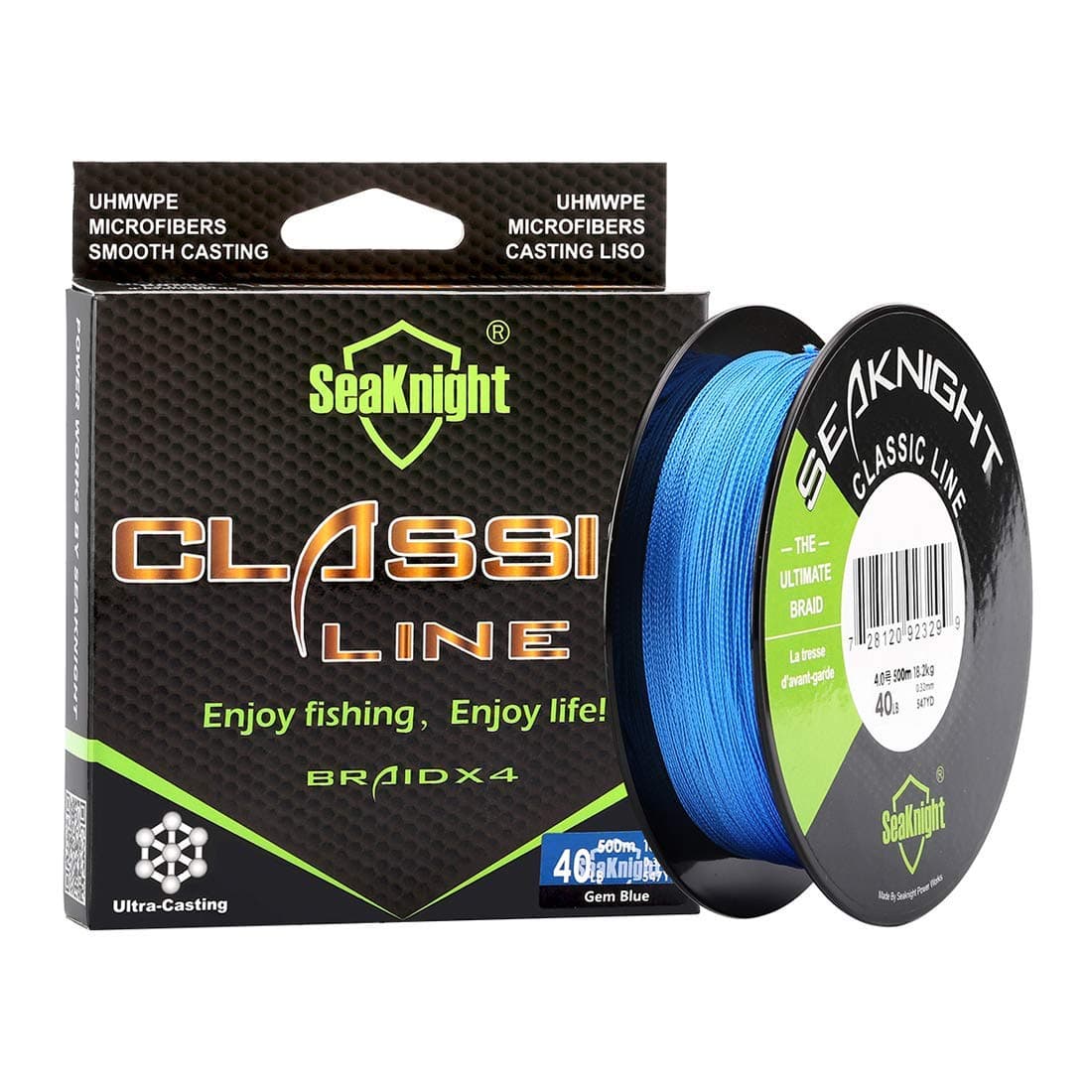 SeaKnight Classic sedal Trenzado Pesca 4 Hilos 300M/500M Liso Linea de Pesca de la Carpa, Pesca en el mar 6-50LB — view 12