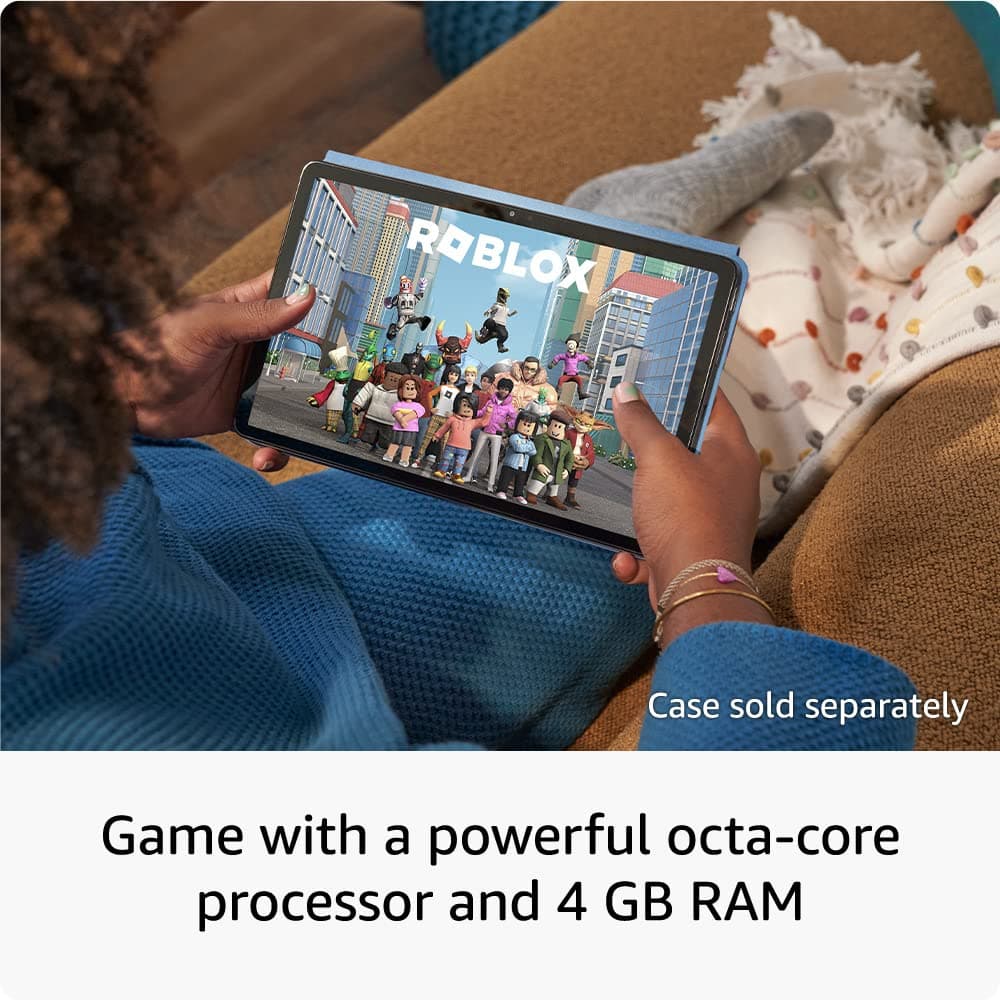 Amazon Fire Max 11 tablet (newest gen), our most powerful tablet yet, vivid 11" display, octa-core processor, 4 GB RAM, 14-hr battery life, 128 GB, Grey, with Ads — view 4