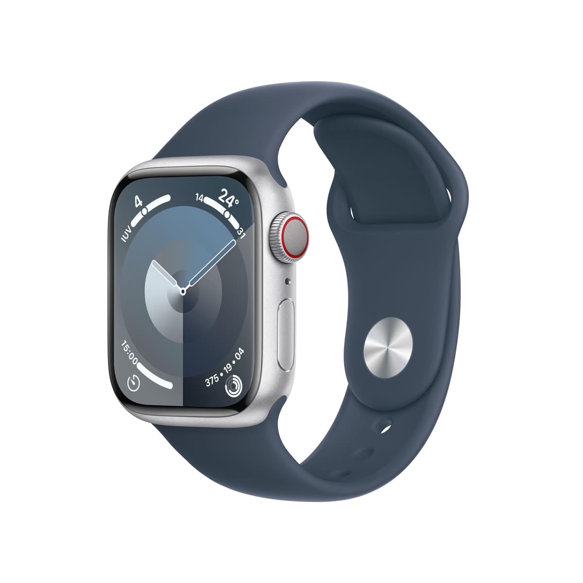 Apple Watch Series 9 [GPS + Cellular] Smartwatch con Caja de Aluminio en Plata de 41 mm y Correa Loop Deportiva Azul Invierno. Monitor de entreno, App Oxígeno en Sangre, Neutro en Carbono — view 9