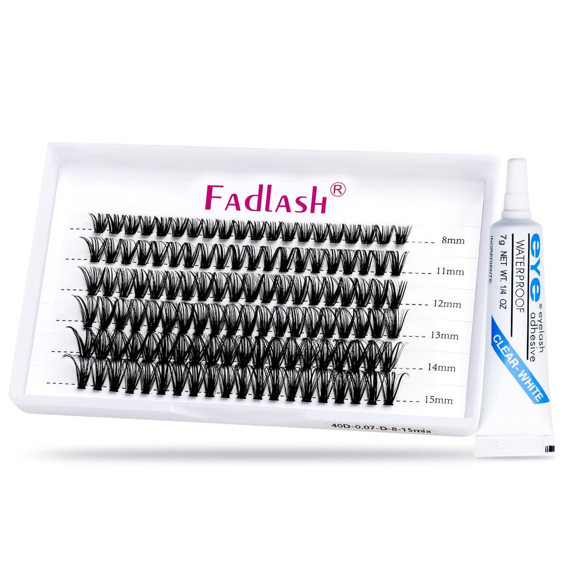 FADLASH Lash 120pcs 0.07mm D Curl 8-16mm 40D Mixed Trays Customizable DIY Eyelash Extensions for Beginners — view 38