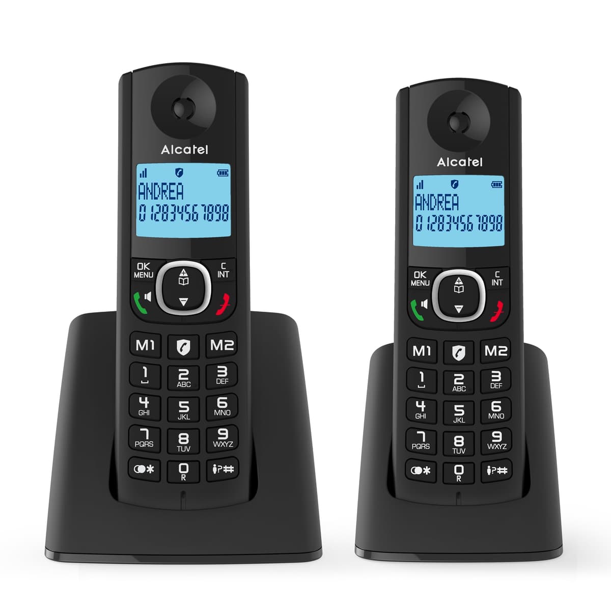 ALCATEL F530 Voice Trío - Teléfono inalámbrico DECT con contestador automático - Gran Pantalla retroiluminada - Altavoz - Bloqueo de Llamadas - 2 Teclas de Memoria Directa - 3 terminales - Negro — view 9