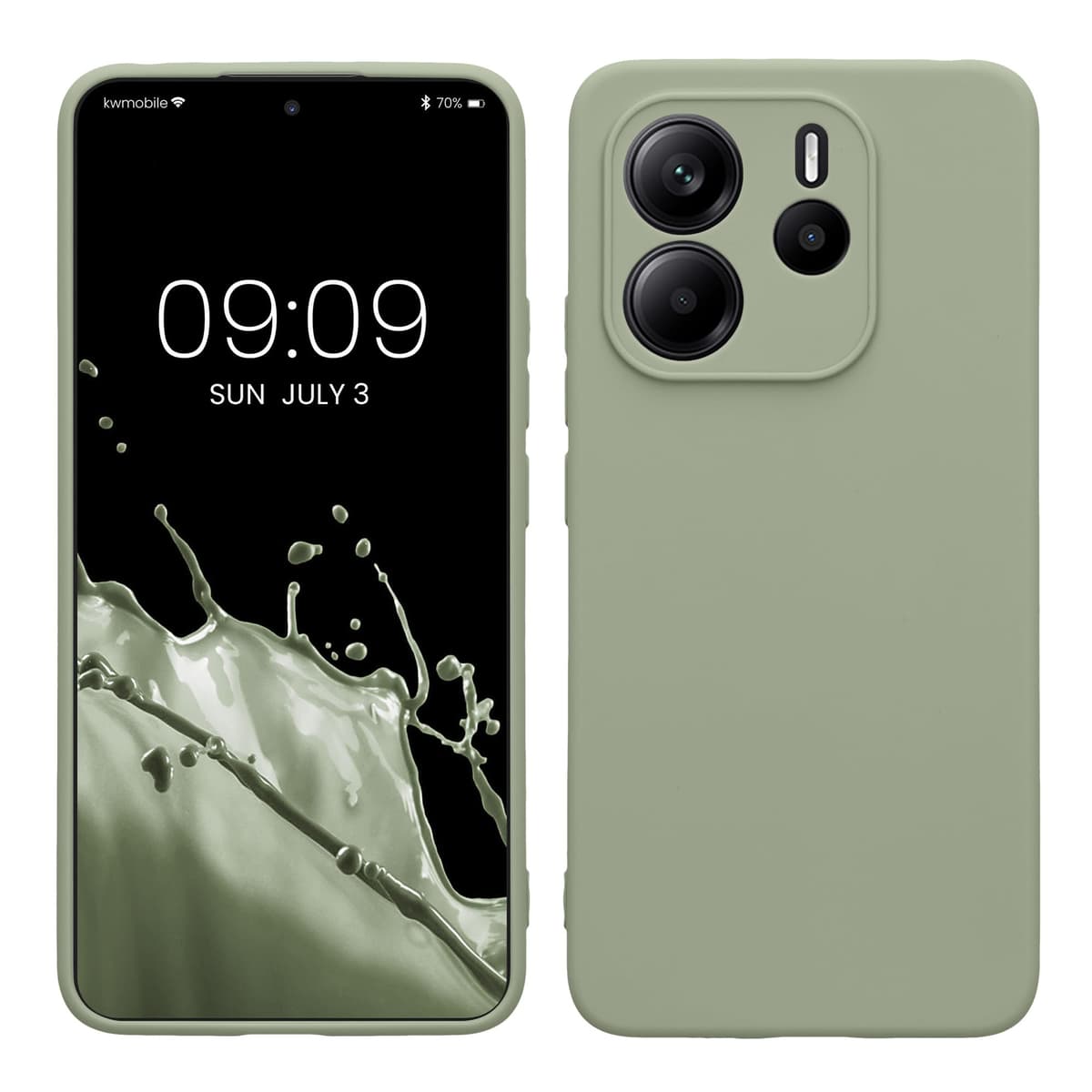 kwmobile Carcasa Compatible con Xiaomi Redmi Note 14 Pro 5G / Poco X7 Funda - Funda Ultrafina de TPU con Bordes elevados - Lavanda Metalizado — view 44