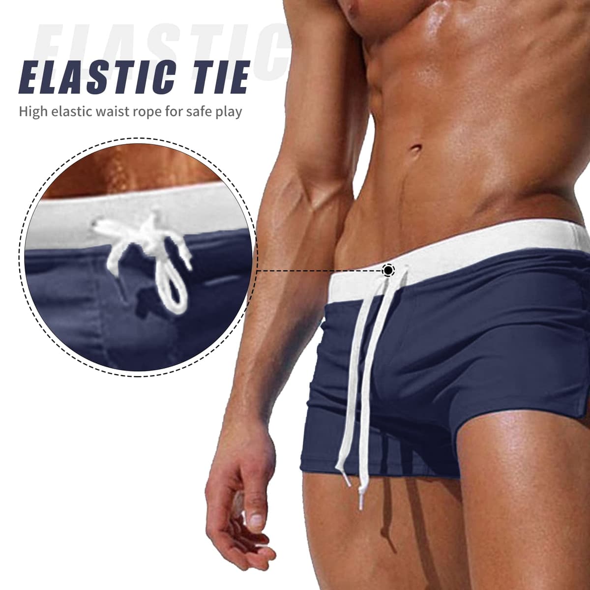 EDOTON Bañador para Hombre, Pantalones Cortos Impermeables Pantalones Cortos de Surf Pantalones de Natación — view 4