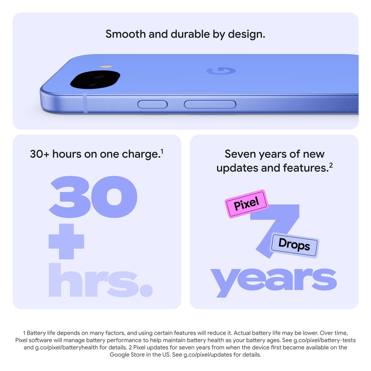 Google Pixel 10a - 7 years of new updates and features, 30+ hours battery, Camera Coach, Gemini Live, Pixel Safe - Obsidian, 128GB — view 5