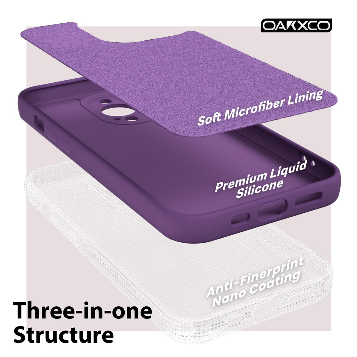 oakxco for iPhone 17 Pro Max Phone Case Liquid Silicone, Cute Thin Slim Grip Soft Rubber Gel for Women Men, Smooth Matte TPU Plain Solid Color Girly Simple Case with Camera Cover, Light Pink — view 579