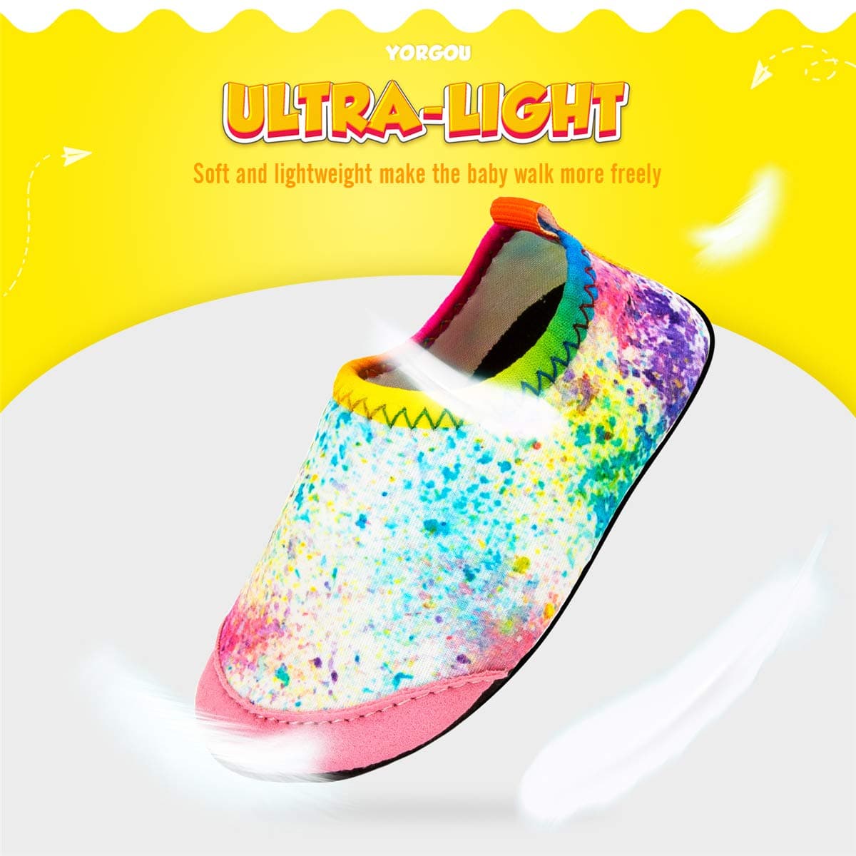 Yorgou Zapatos de Agua para niños y niñas, Zapatos de Playa para niños pequeños, Calcetines acuáticos Descalzos Antideslizantes para Piscina y Playa — view 4