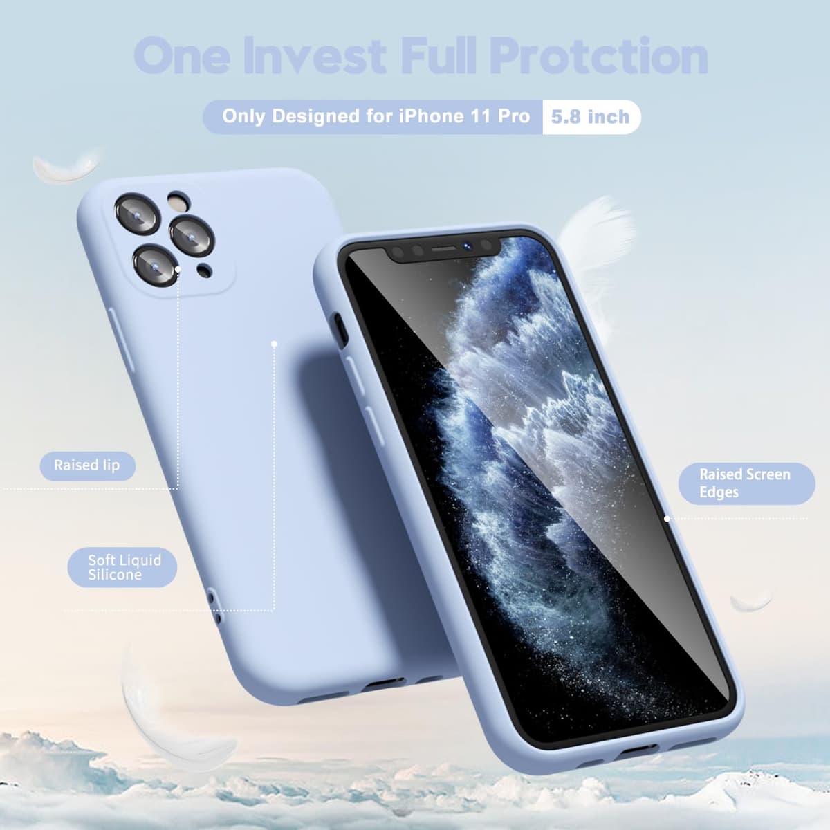 oakxco for iPhone 17 Pro Max Phone Case Liquid Silicone, Cute Thin Slim Grip Soft Rubber Gel for Women Men, Smooth Matte TPU Plain Solid Color Girly Simple Case with Camera Cover, Light Pink — view 414
