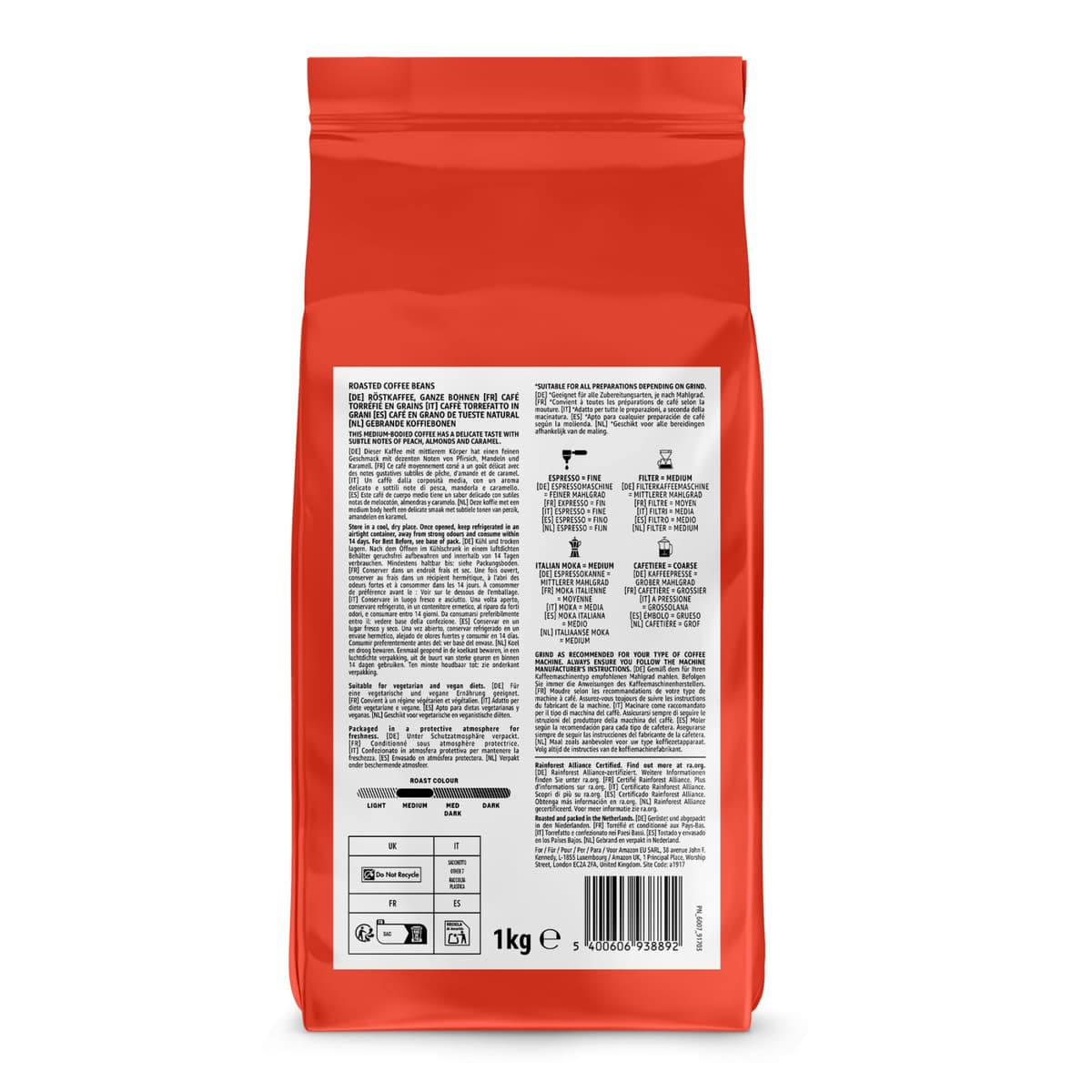 by Amazon Houseblend Classic Mezcla De Arábica Y Robusta Café En Grano De Tueste Natural, 1kg — view 5