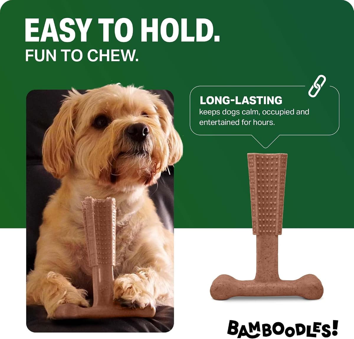 Bamboodles Dog Chew Toy – Small | Beef Flavour | Long Lasting Chew toy for Small Dogs | Durable and Safe Daily Chew