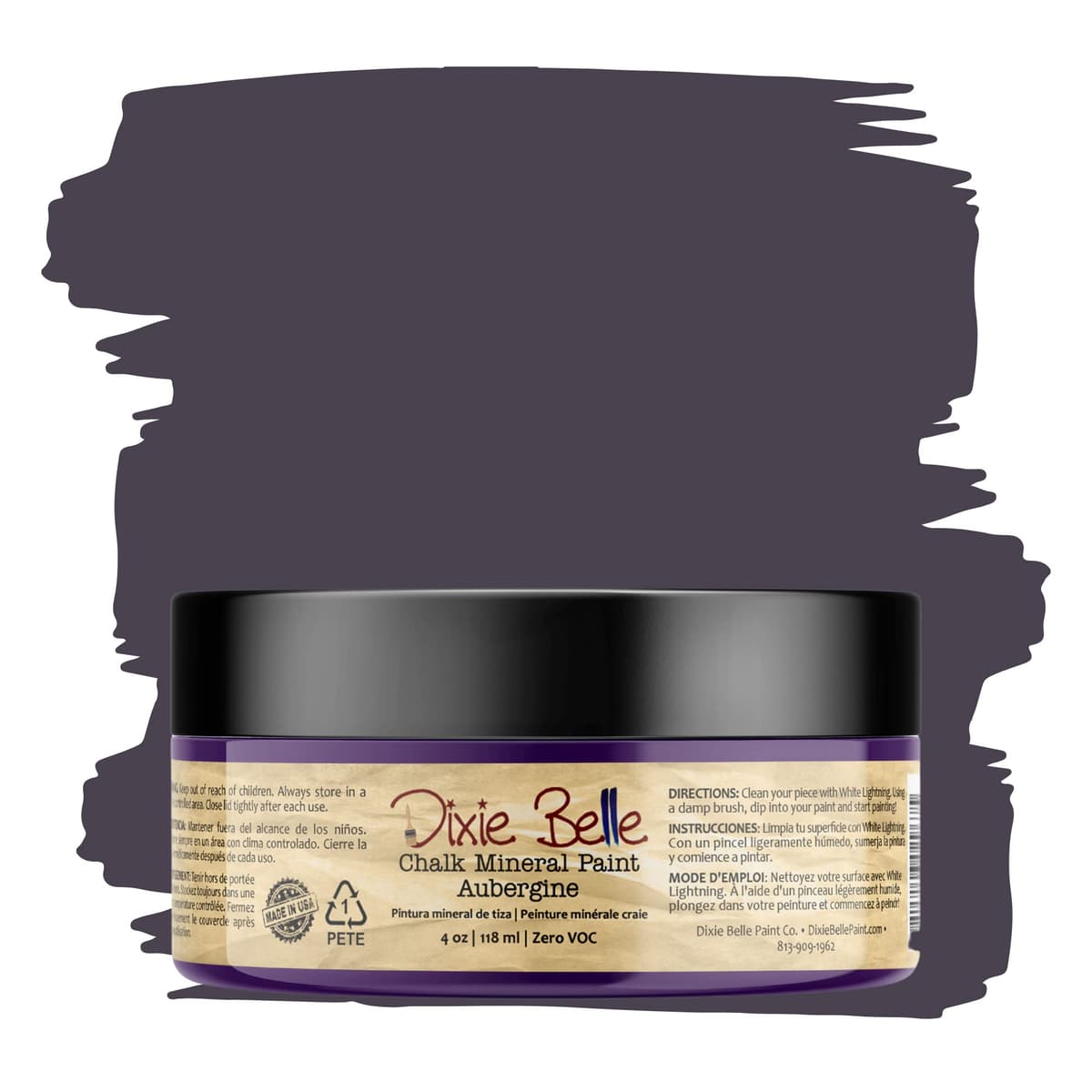 Dixie Belle Paint Company Chalk Finish Furniture Paint - Caviar (32oz) - Matte Black Chic Chalk Mineral DIY Furniture Paint — view 275