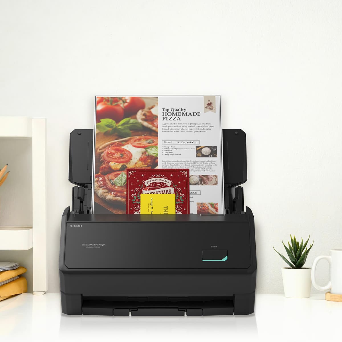 ScanSnap iX2400 Scanner A4 Negro - Escaneo a doble cara ultrarrápido 45 ppm, cargador automático de documentos, USB 3.2, Wi-Fi y Bluetooth, escáner de escritorio de alta resolución — view 4