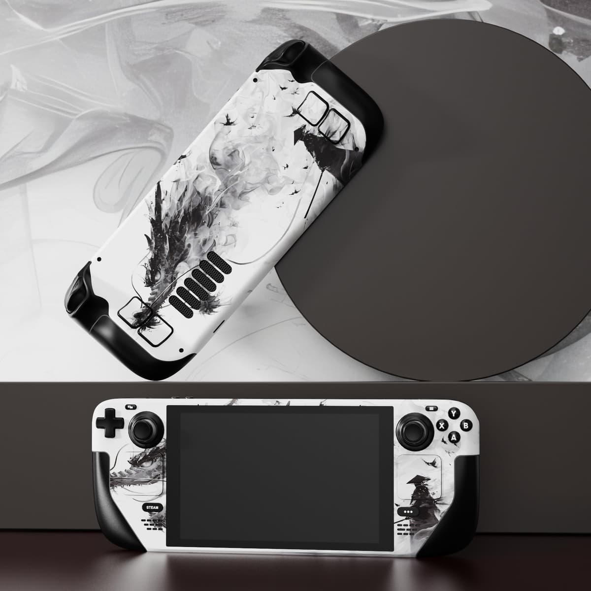 playvital Custom Stickers for Steam Deck LCD, Full Set Protective Skin Decal for Steam Deck - Mistborn Dragon — view 3