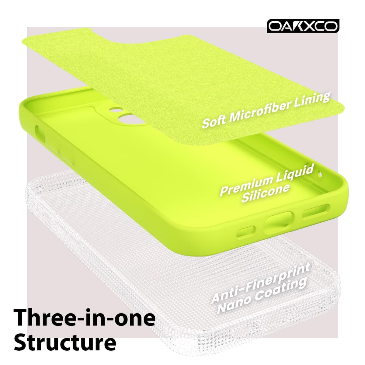 oakxco for iPhone 17 Pro Max Phone Case Liquid Silicone, Cute Thin Slim Grip Soft Rubber Gel for Women Men, Smooth Matte TPU Plain Solid Color Girly Simple Case with Camera Cover, Light Pink — view 95