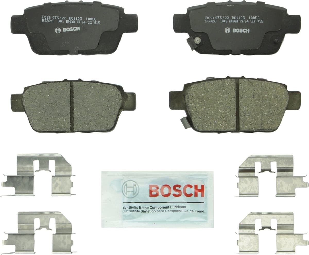 Bosch BC914 QuietCast Premium Ceramic Disc Brake Pad Set For: Acura ILX; Honda Accord, Civic, CR-V, Element, Fit, Front — view 217