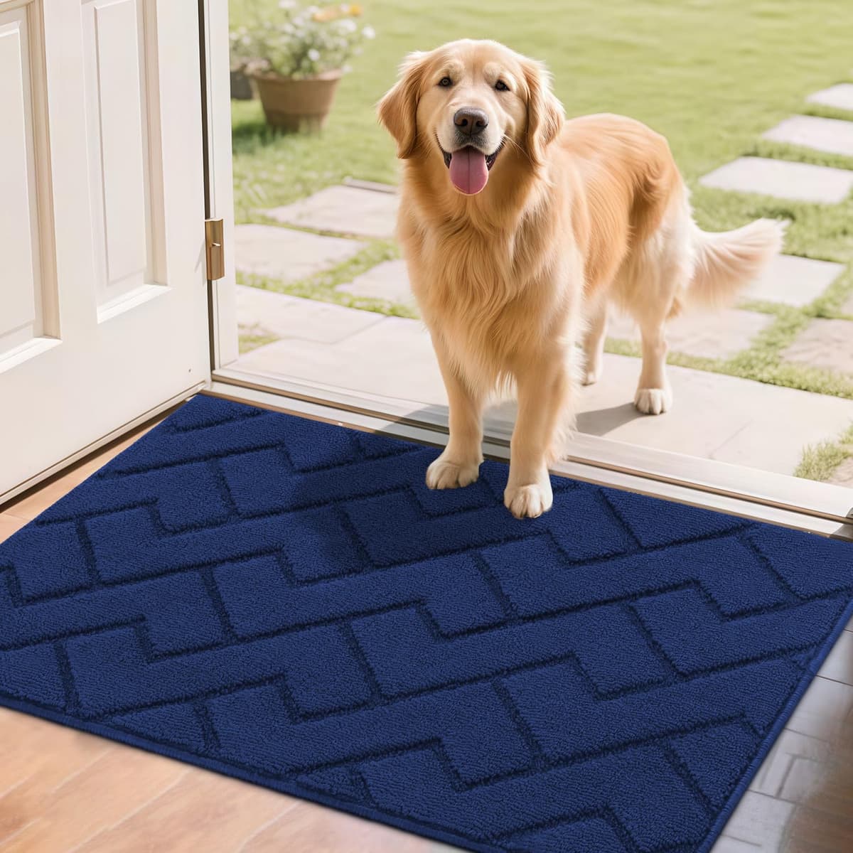 Biscpro Door Mats Indoor,Dirt Trapper Mat Absorbent Non-Slip Low Profile Doormat for Entrance,Inside, Kitchen,Front Door Mat Washable for Pets and Dogs— 50x80cm,Grey — view 31