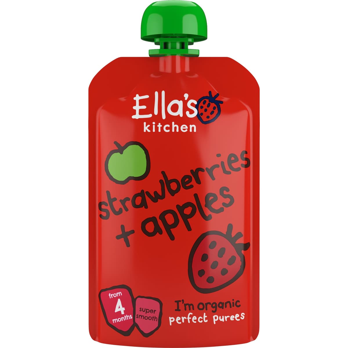 Ella's Kitchen, Stage 1 from 4 Months Organic Apple and Strawberry, 120 g , (Pack of 7) — view 3