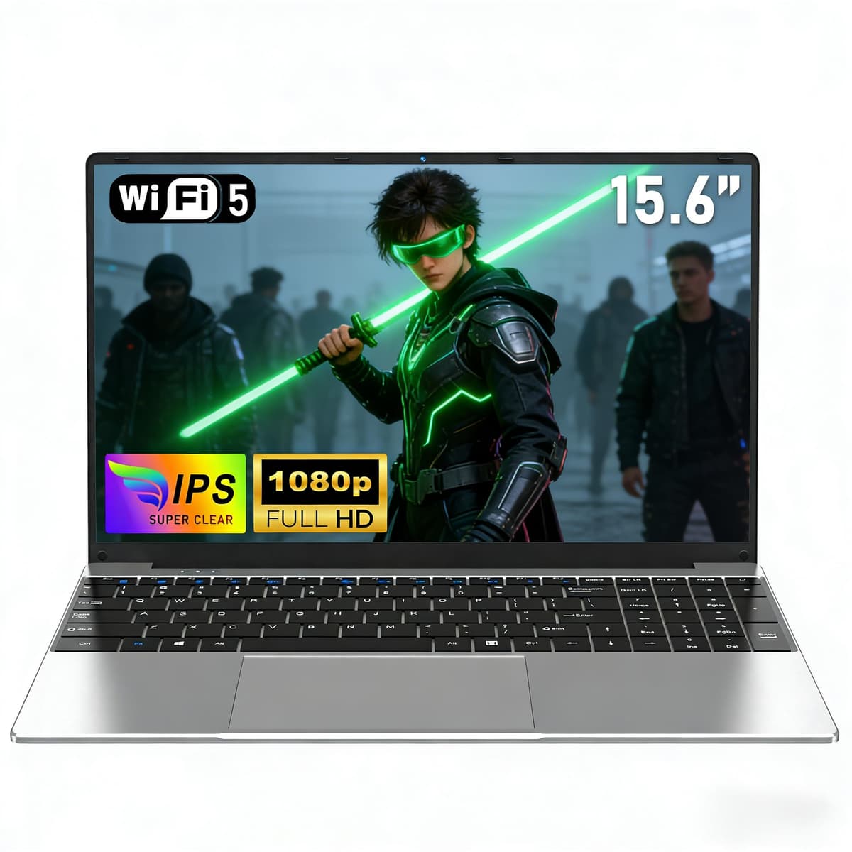 15.6 Inch Laptop 2026 with 4425Y Processor, 8GB RAM 256GB SSD Laptop Computer Pc, FHD 1920 x 1080P, 5000 MAh/38.5Wh, TF Card/Webcam/Touchpad, Student/Home/Business — view 8