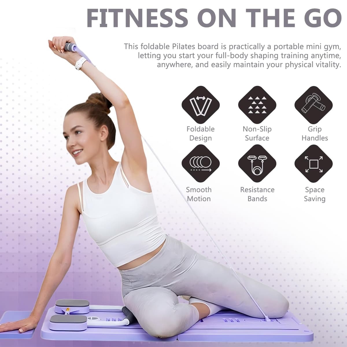 Pilates Reformer Board, Reforme Pilates Board, Kit Pilates para Casa, Kit De Fitness Multifuncional para Mujeres, Entrenamiento De Cuerpo Completo En Casa — view 3