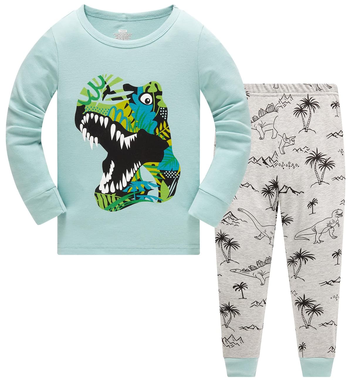 TEDD Boys Pyjamas Dinosaur Nightwear Cotton Toddler Clothes Kids Sleepwear Long Sleeve Christmas Pjs Sets 2 Piece Outfit Xmas Gift 1-12 Years — view 12