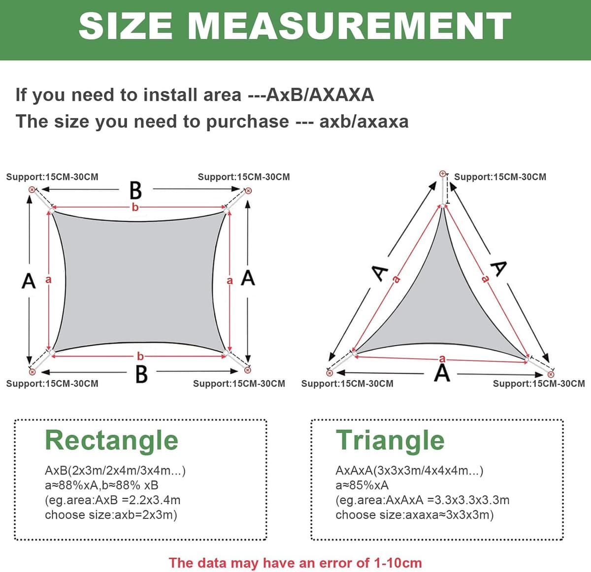 AXT SHADE Sun Shade Sail Waterproof 2.5x2.5m Square UV Block Canopy Awning for Patio Outdoor Garden Backyard -Anthracite — view 5