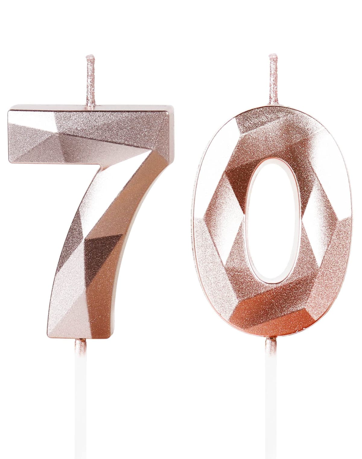 Yiran 50th Birthday Candles, Gold Number 50 Happy Birthday Candles, Cake Topper Decorations for Birthday Party, Wedding Anniversary Celebration Supply — view 197