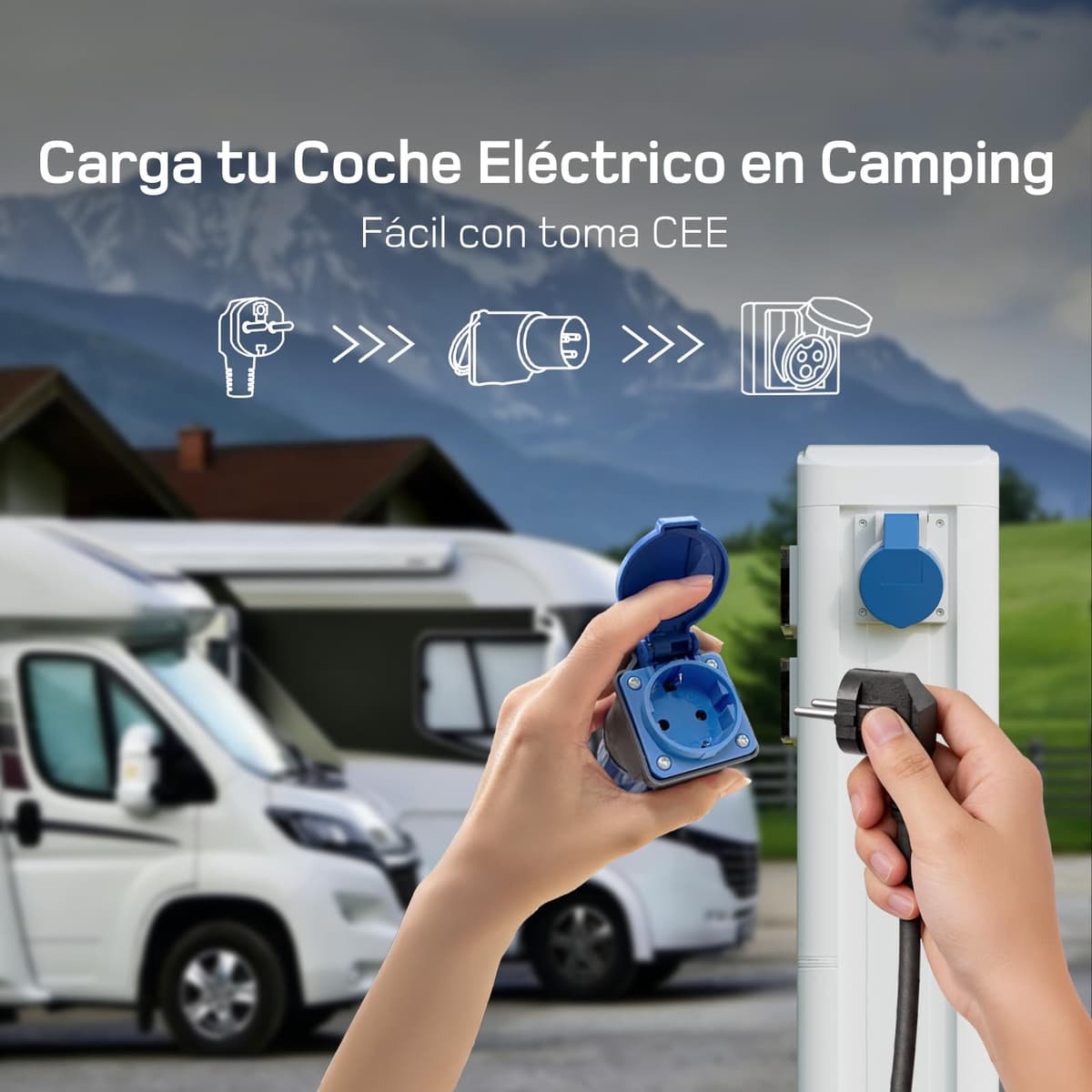 dé Cargador Coche Electrico 3,7kW App [7m, Monofásico, 6-16A] EV Charger con Potencia de Carga Ajustable, Cargador Carro Electrico para Model Y/3, e-Tron y vehículos BEV/PHEV — view 4