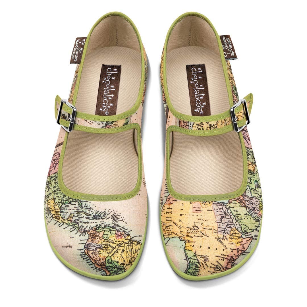 Hot Chocolate Design Chocolaticas Funky Canvas Women's Mary Jane Flat Shoes — view 104