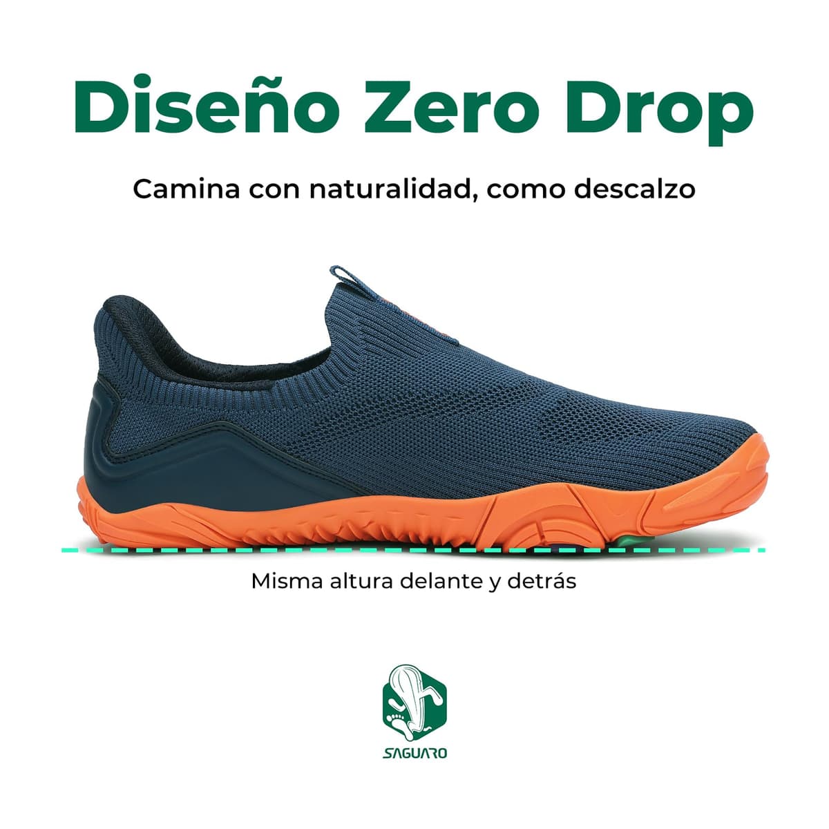 Saguaro Unisex Zapatos Barefoot Slip-On de Cinco Dedos – Calzado Minimalista para Uso Diario, Caminar, Gr.36-48 — view 5