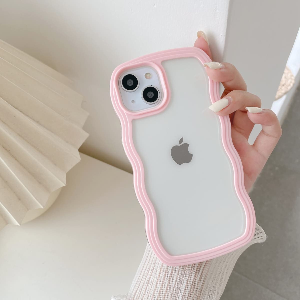 QLTYPRI Compatible with iPhone 11 Case, Cute Curly Wave Frame Clear Case for Girls Women, Transparent Soft Silicone TPU Bumper Shockproof Protective Phone Cover for iPhone 11 - Purple — view 30